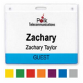 Vinyl Translucent Color Bar Name Tag Holder w/ Slot (4"x3")